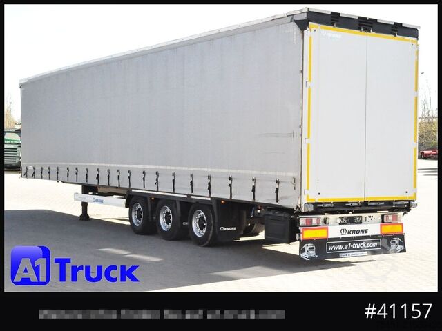 Open semitrailer with tarp KRONE SD, Tautliner Mega, Liftachse, 4 x vorhanden