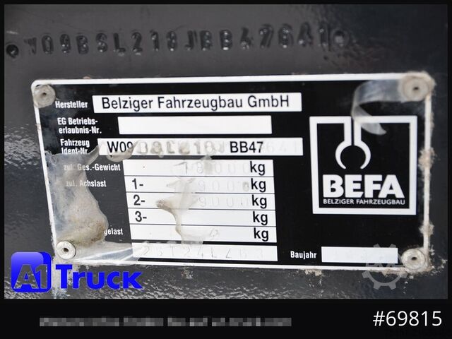 Rơ-moóc chở gỗ DOLL Befa Tandem Holz Wood Exte Rungen, 171 tkm,