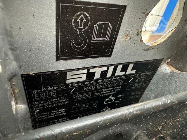 Transpalette électrique Still EXU 16 année 2019 avec système de pesée STILL EXU 16