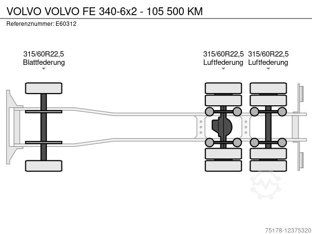 Volvo FE 340 6x2 105 500 KM