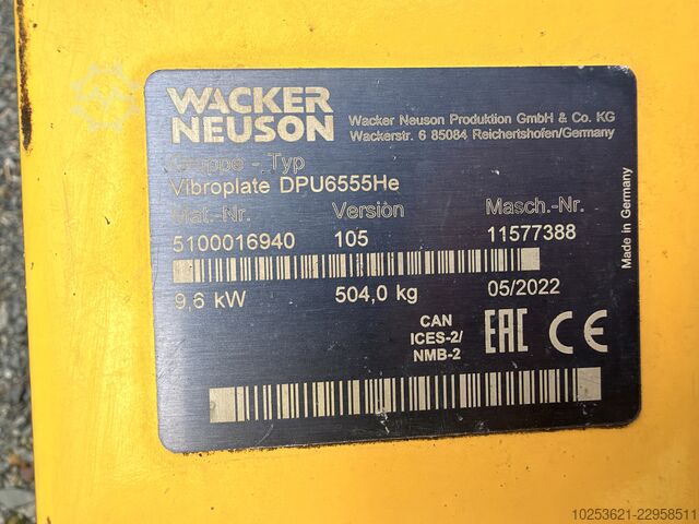 Placa vibratoria Wacker Neuson DPU6555He