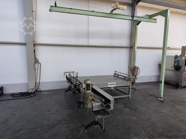 Полуавтоматичен уред за депалетизиране на нови стъклени бутилки BEYER / KETTNER BEYER / KETTNER