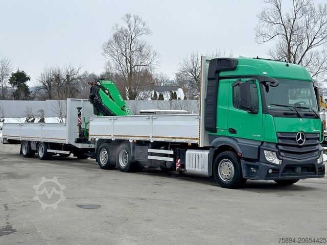 Kravas automašīnai uzstādīts celtnis MERCEDES-BENZ ACTROS 2645 * FASSI F345.24 XE + FUNK + Anhänger