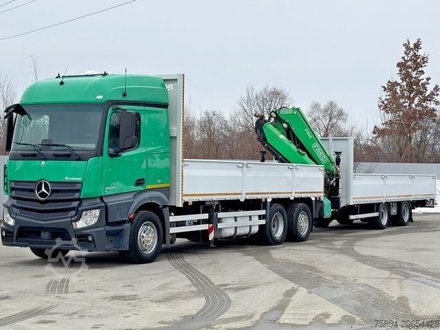 Kravas automašīnai uzstādīts celtnis MERCEDES-BENZ ACTROS 2645 * FASSI F345.24 XE + FUNK + Anhänger