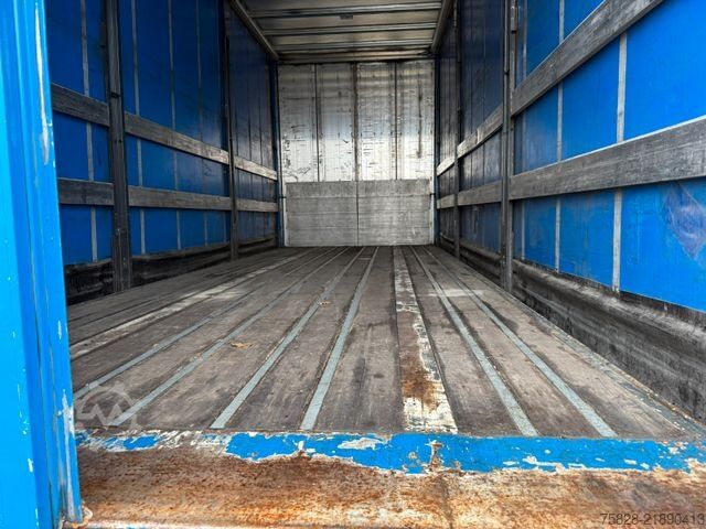 Camión plataforma con toldo RENAULT T480 High / Retarder / Bycool / Anhänger vorhand