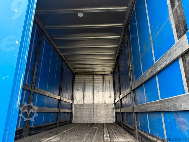 Camión plataforma con toldo RENAULT T480 High / Retarder / Bycool / Anhänger vorhand