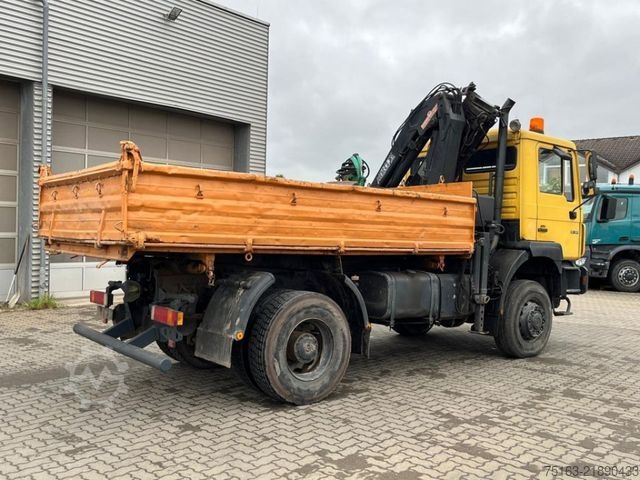Damperli kamyon MAN F2000 19.343 FAK 2-Achs Allradkipper Kran
