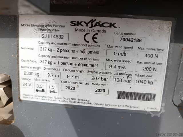  Skyjack SKYJACK SJ III 4632 11,7m Working height: 11.7 m