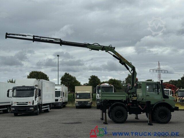 เครนติดตั้งบนรถบรรทุก Unimog U 1400 Kran PK 7000B Kran 5+6 Steuerkreis + AHK