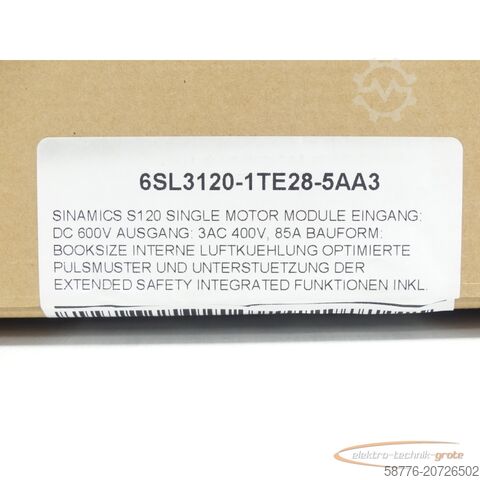 Siemens komponent Siemens 6SL3120-1TE28-5AA3 SN:ST-CN2031381 - generalüberholt mit 3 Monaten Gewährleistung-