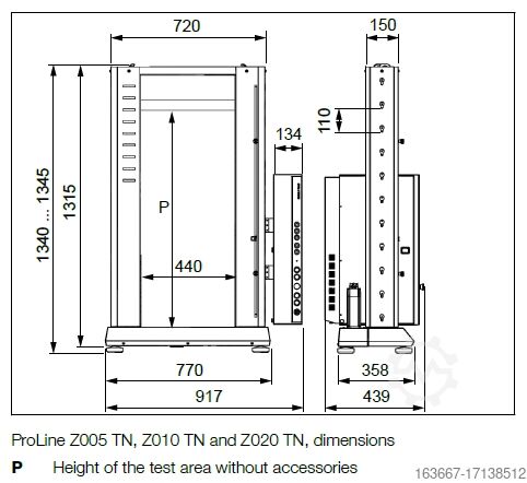 Μηχάνημα για δοκιμές συμπίεσης / έλξης ZwickRoell GmbH Z005TN