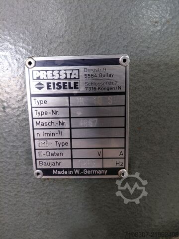 Prensa punzonadora Pressta Eisele HE 40 S