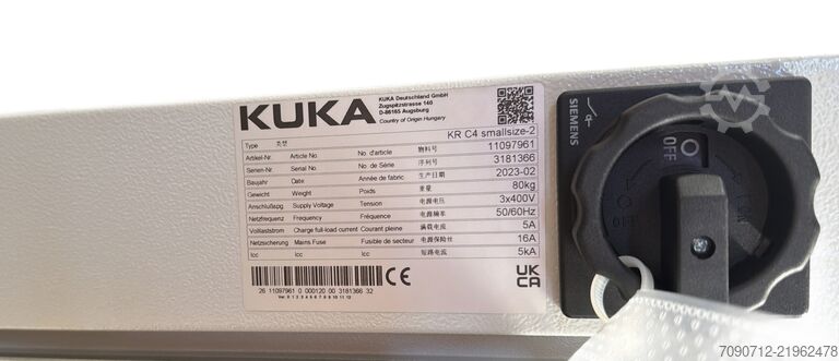 Robô industrial KUKA KRC4 KR10 R1100-2 / FLR Refurbished