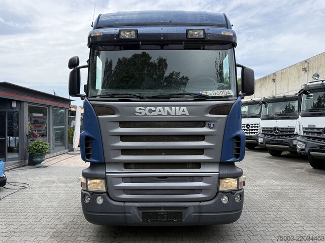 ট্রাকে সংযুক্ত ক্রেন Scania R470 6X2 Kran Hiab 280 bis 21 Meter