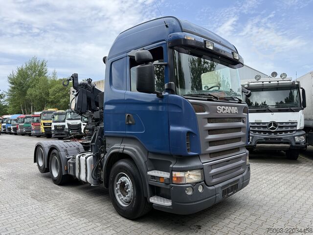 ট্রাকে সংযুক্ত ক্রেন Scania R470 6X2 Kran Hiab 280 bis 21 Meter