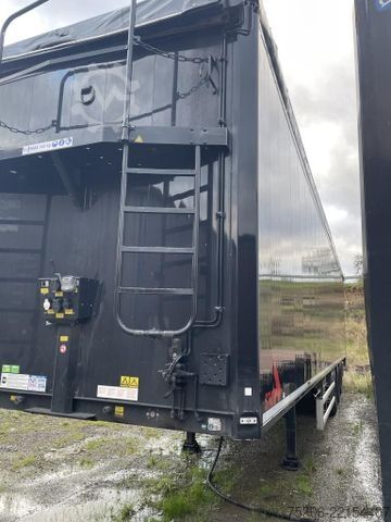 Semirreboque com piso móvel STAS ecoSTAR 90 cbm, Lenkachse, Hydraulisches Verdeck
