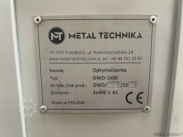 Optimalizácia priečneho rezacieho zariadenia Metal Technika Optymalizerka OWD-1600
