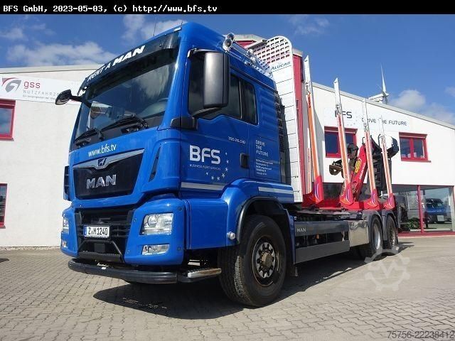 Camión forestal MAN TGS 26.510 6x4 H-4BL NEU ZF Getriebe + NEU Kuppl