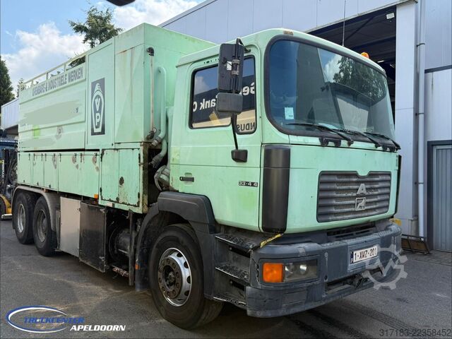 Pojazd ssący MAN 33.414 6X4 Steel springs, RVS tank