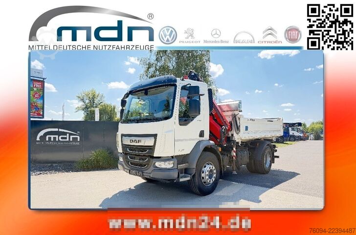 Camión volquete DAF LF 290 MEILLER Kipper KRAN 13m FUNK AHK