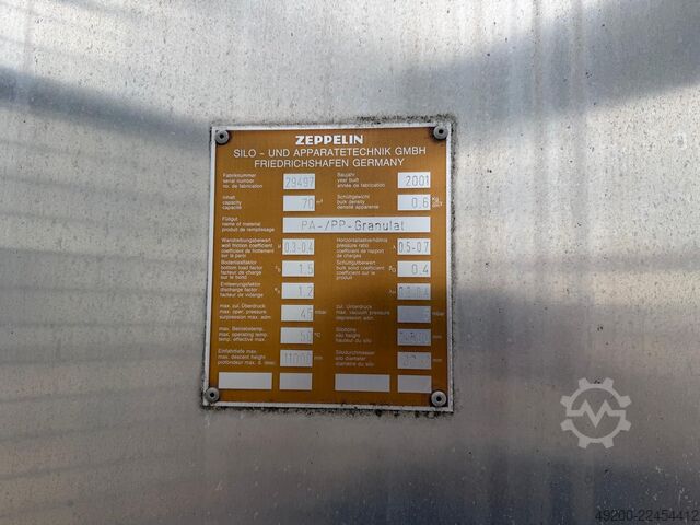Edelstahlsilos Zeppelin Edelstahlsilos 70 m³