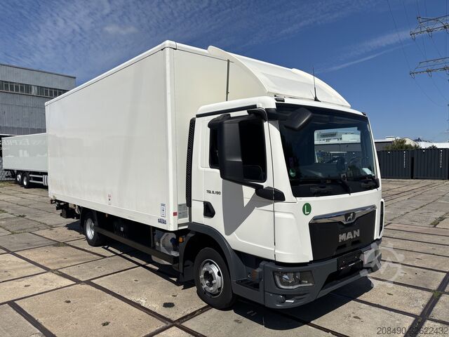 Trasportatore con box, sponda montacarichi, gancio traino, aria condizionata MAN TGL 8.190 BL, Autom.
