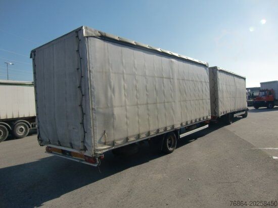 รถบรรทุกพื้นเรียบพร้อมผ้าใบคลุม MAN LE 8.220 4X2 BL PLANENAUFBAU + ANHäNGER KOMPLETTZUG