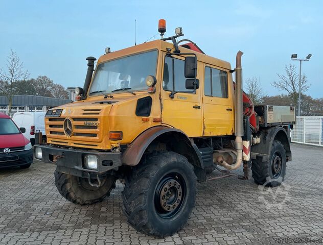 Avolava kuorma-auto UNIMOG U 5000 Doka Pritsche/ PK 10.502 A/ AC/ AHK/ EU 3
