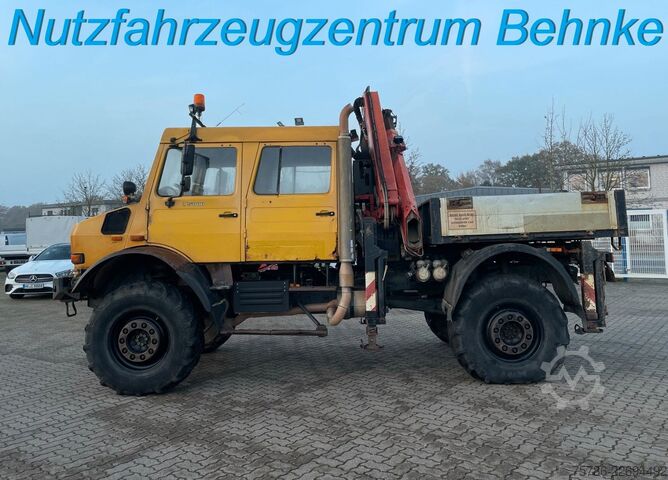 Avolava kuorma-auto UNIMOG U 5000 Doka Pritsche/ PK 10.502 A/ AC/ AHK/ EU 3