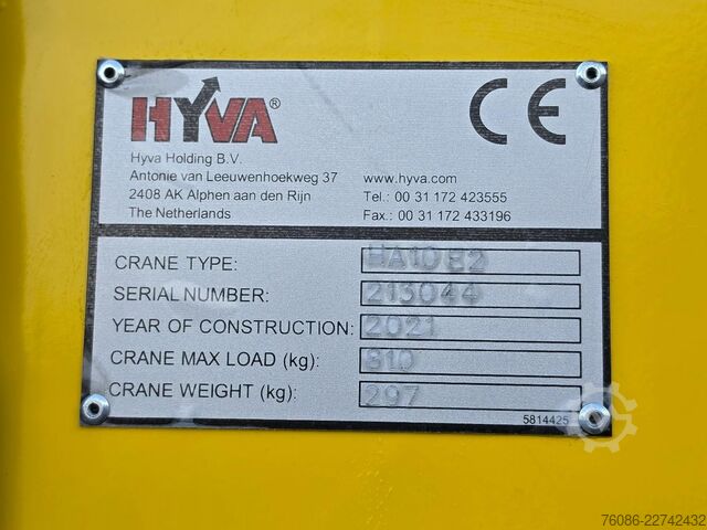 Hyva HA 10 E2 Nieuwe kraan voor op bestelwagen!! SPR...
