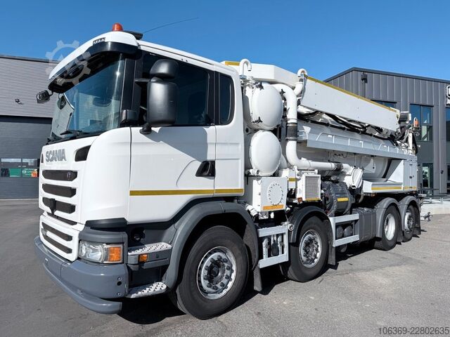 Truk tangki vakum SCANIA G450 8x2*6 Hvidtved Larsen SuperFlex 414 6" JHL