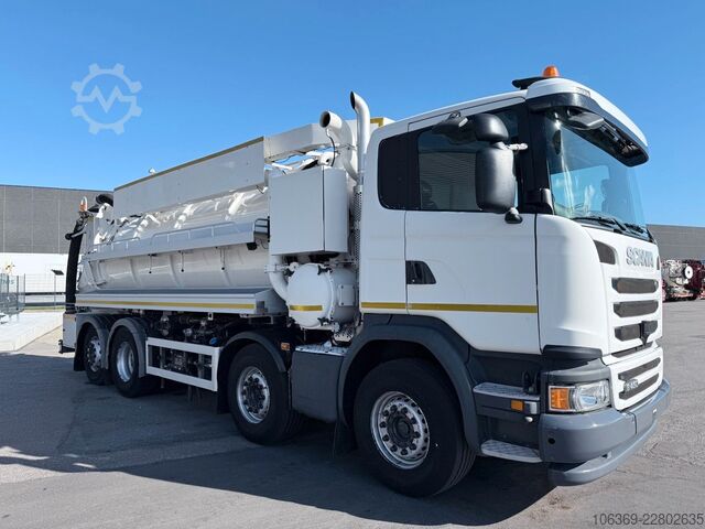 Truk tangki vakum SCANIA G450 8x2*6 Hvidtved Larsen SuperFlex 414 6" JHL