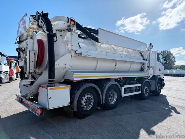 Truk tangki vakum SCANIA G450 8x2*6 Hvidtved Larsen SuperFlex 414 6" JHL