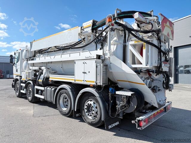 Truk tangki vakum SCANIA G450 8x2*6 Hvidtved Larsen SuperFlex 414 6" JHL