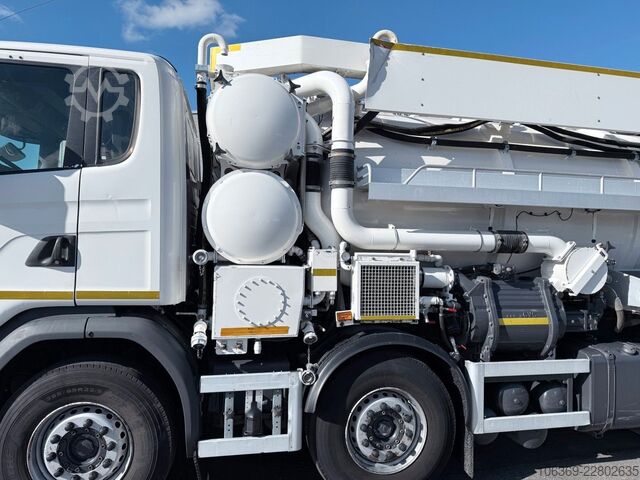 Truk tangki vakum SCANIA G450 8x2*6 Hvidtved Larsen SuperFlex 414 6" JHL