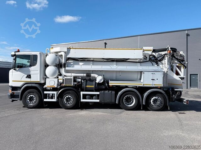Truk tangki vakum SCANIA G450 8x2*6 Hvidtved Larsen SuperFlex 414 6" JHL