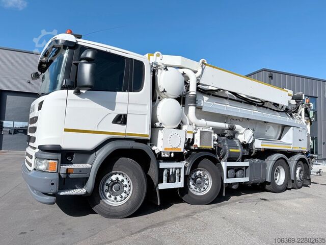 Truk tangki vakum SCANIA G450 8x2*6 Hvidtved Larsen SuperFlex 414 6" JHL