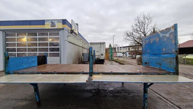 Platform trailer Krone 6  x Jumbo Lafette m. Pritsche+Bordwände 1.18m ...
