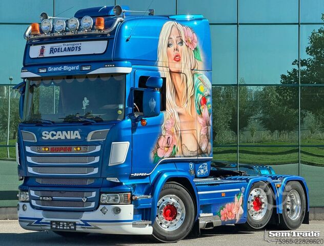 Njësi standarde të tërheqjes SCANIA R520 V8 EURO 6 KING FULL AIR RETARDER PARK AIRCO