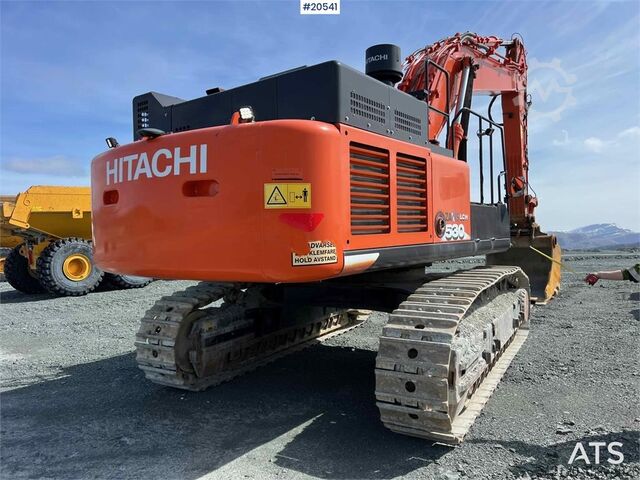 Beltegående gravemaskin Hitachi zx530LCH-6 excavator w/ bucket. WATCH VIDEO