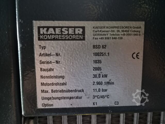 Schraubenkompressor Kaeser BSD 62