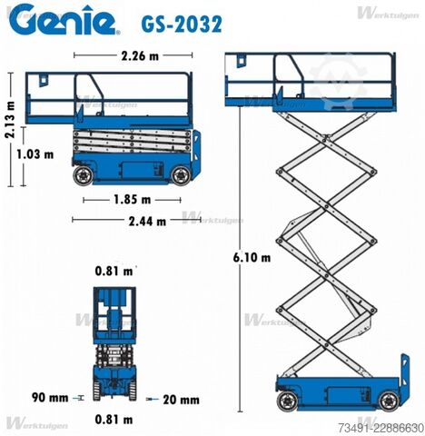 Lift gunting Genie GS-2032 ( 8,13m )