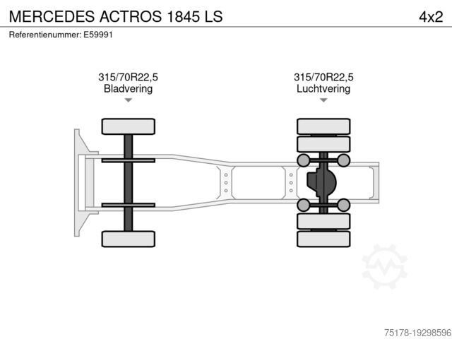 Standard tractor MERCEDES ACTROS 1845 LS