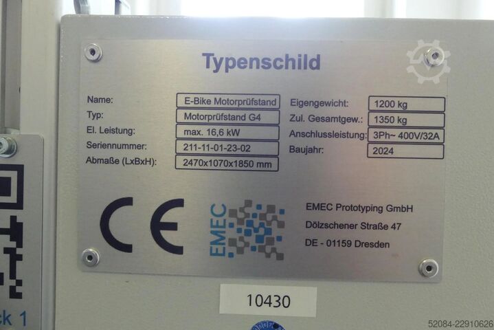  EMEC Prototyping GmbH E-Bike Motorprüfstand G4