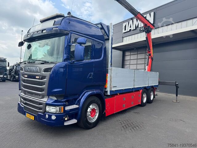Autokrāna kravas automašīna Scania R730 R 730 V8 6x2 Palfinger PK 18502-SH E