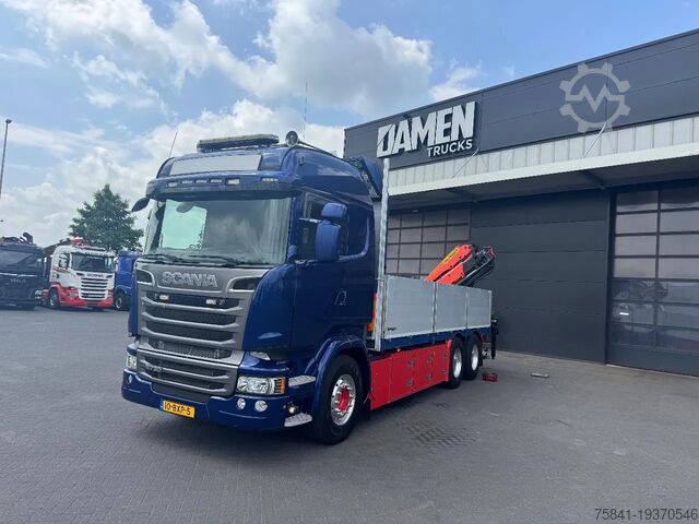 Autokrāna kravas automašīna Scania R730 R 730 V8 6x2 Palfinger PK 18502-SH E