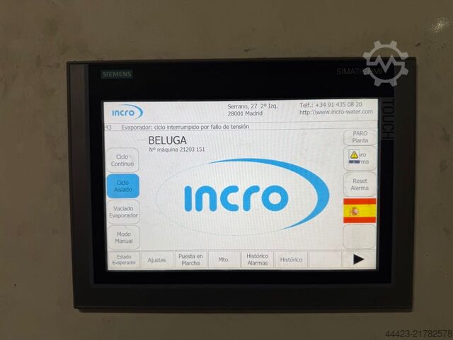 Planta de evaporación Incro Beluga