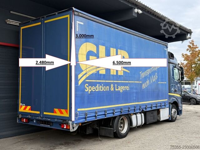 Flaklastbil med kapell MERCEDES-BENZ Actros 1842 Fg L/nR Retarder AHK ACC Mega Jumbo
