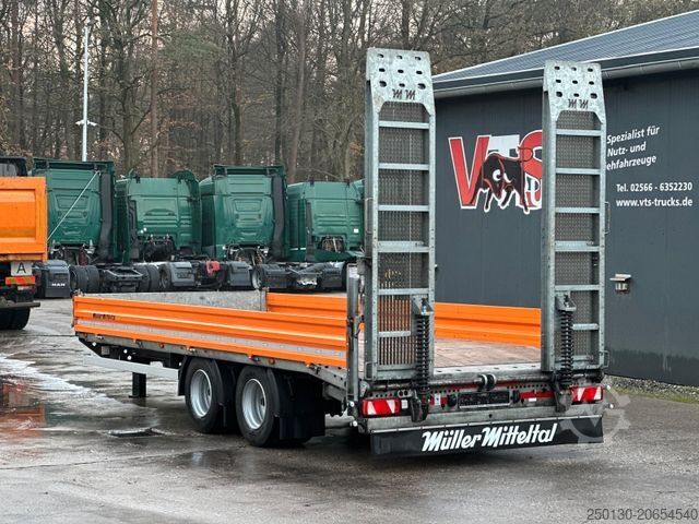 Reboque com plataforma rebaixada MÜLLER-MITTELTAL TA 14,4 Tieflader Tandem Zwillingsbereift