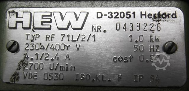 Silnik elektryczny 1 kW 2700 obr/min HEW RF71L/2/1
